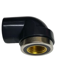 3/4" SCH80 PVC x 1/2" Brass-Threaded Female Reducing Elbow Adapter Schedule-80 Pipe Fitting ASTM D2467, 3/4 PVC Slip x 1/2 FPT Brass