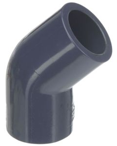 1/2 in. SCH80 PVC 45-Degree Elbow Fitting (Socket) for High Pressure Chemical Processing/Water System