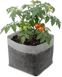 80-Pack 2-Gallon OG Square Starter Plant Grow Bags White 60GSM Aeration Fabric Pots BPA-Free 8.5D x 7.5H