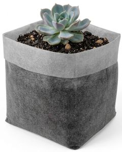 247Garden 1/4-Gallon OG Square Starter Plant Grow Bag White 40GSM Aeration Fabric Pot BPA-Free 4D x 5H
