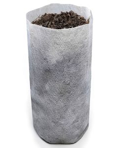 100-Pack 1/2-Gallon Skinny Starter Plant Grow Bags White 40GSM Fabric Pots 4D x 10H