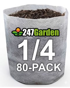 100-Pack 1/4-Gallon OG Square Starter Plant Grow Bags White 40GSM Aeration Fabric Pots 4D x 5H