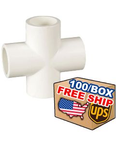 300/Box 3/4 in. SCH-40 PVC Cross Fittings NSF ASTM D2466 0.75"