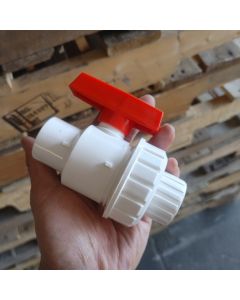 3/4 in. PVC Single Union Ball Valve SxS Socket-Fitting for Sch40/80 Pipe Fittings