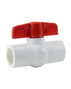1/2 in. PVC Compact Ball Valve SxS Socket-Fitting for Sch40/80 Pipe Fittings