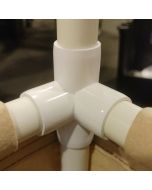 3/4 in. 4-Way PVC Elbow+Tee ASTM SCH40 Furniture-Grade Fitting