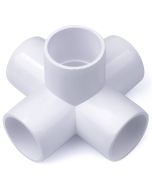 3/4 in. 5-Way PVC Elbow ASTM SCH40 Furniture-Grade Fitting