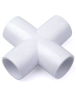 1/2 in. PVC 4-Way Cross Fitting - ASTM SCH40 Furniture-Grade